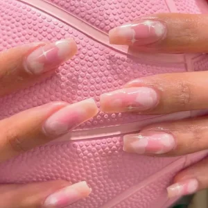 Pink Heart Star Press on Nails French Press on Nails 24pcs