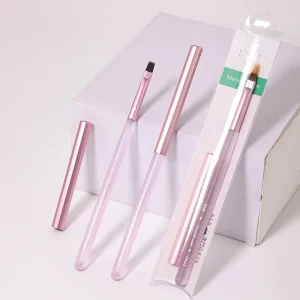Pink Purple Nail Brush Set Liner Gel Art Nail Design Painting Double Head Nail Brush
