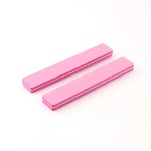 Pink Rectangle Nail Buffer 80 100 120 150 180 240 Grit Double Sided Jumbo Sponge File for Acrylic Nails and Natural Nails