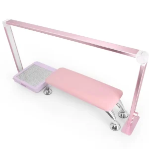 Pink Silver Nails Table Light 36W Square Shaped Foldable Led Nail Table Lamp for Professional Salon