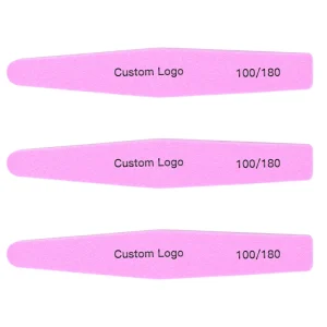 Pink Sponge 100 180 Nail Buffer Custom Logo Professional Nail File for Nail Tools
