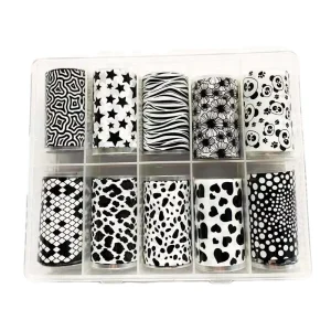 Plaid Nail Foil Rolls Decals Stickers Christmas Halloween Nail Foil