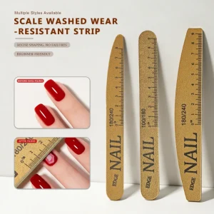 Plastic Double Sided Straight Nail Polishing Buffer File Sandpaper Sponge Buff Graduated Grit Custom Logo Essential Salon Tools