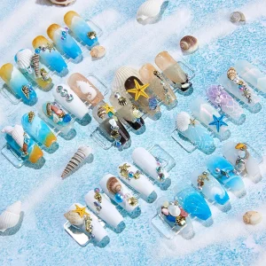 Plastic Summer 3D Nail Art Accessories Shell Charms for Nails