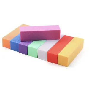 Polish Foam Square Square Emery OEM ODM Grit Label Soft Tool Colorful 4 Sided Block Sanding Sponge Manicure Nail Art Buffer File
