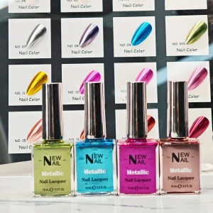 Popular 12 Colors No Toxic Cruelty Free Metallic Nail Polish Quick Dry Long Lasting Natural Regular Nail Lacquer