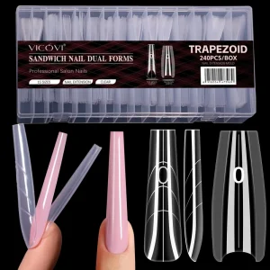 Popular Nail Art Sandwich Dual Form Nail Tips