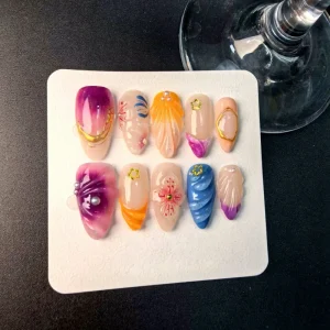 Popular Styles in Europe and America Press on Nails Press on Nails the armor Is Worn by Hand Support