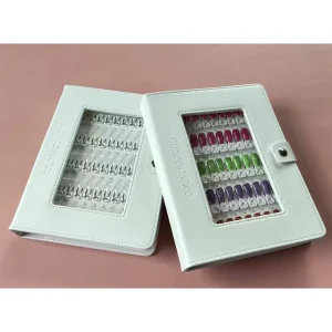 Portable Acrylic Nail Gel Color Card Display Book With Tips