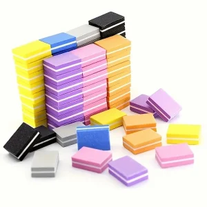 Portable Double sided 100 180 Nail Buffer Sponge Nail Polishing File Mini Nail Buffer Block