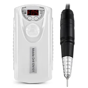 Portable EN101 Nail Drill 30000RPM Electric Nail Art Drill Machine Set LED Display with 6 Grinding Bits