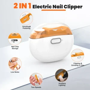 Portable Electric Nail Clipper Trimmer & File Beauty Tool for Fingers