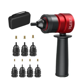 Portable Handheld Electric Rivet Nut Gun Automatic Female Gun Head Cordless Riveting Power Drill Tool Kit