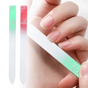 Portable Manicure Tool Double Sided Custom Logo Nail Buffer Luxury Mini Glass Nail Files