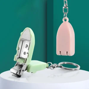Portable Nail Clippers Mini Keychain Steel Nail Clippers Anti Splash Folding Nail Clippers Mini Carry on Nail Clippers