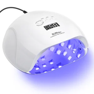 Portable Rechargeable 64 Watts LED UV Nail Gel Lamp Large Space Cordless for Home Pedicure Use Durable Metal Material