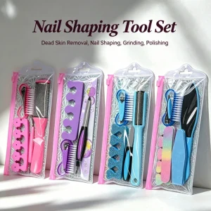Portable Stainless Steel Manicure Care Set Nail Clipper and Nail File Lightweight Simple Bag for Home Travel Nail Grooming Use