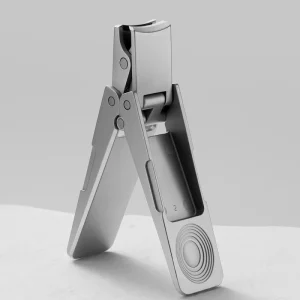 Portable Ultra Thin Stainless Steel Nail Clippers With Catcher for Splash Proof Nail Care for Toes