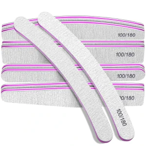 Practical Fingernail Tool Professional Double Sided Nail File 100 180 Multi purpose Sponge Sanding Bar High Quality Nail Buffers