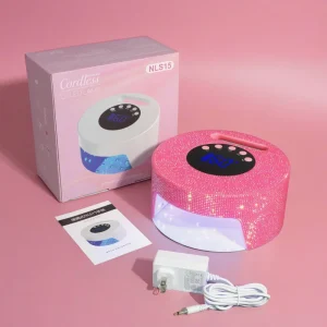 Premium 54W Portable Rechargeable Gel Lamp 45 LED Beads Dual View Display Screen UV LED Nail Lamp for Home DIY Nail Art