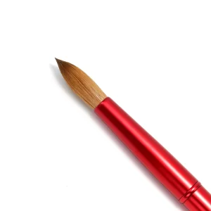 Premium 70% Germany Kolinsky Nail Acrylic Brush USA Size Nail Art Brushes 14# Red Metal Handle Dipping Powder Manicure Brush