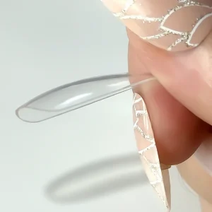 Premium PMMA 360Pcs Stiletto Nail Tips Full Cover Soft Gel Press on Nails French Pointy Claw False Nails Extension