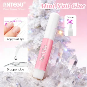 Press on Acrylic Fake Nails Glue Ultra Quick Stick 2g Round Bottle Adhesive for Tips Nails Professional Nail Supplies