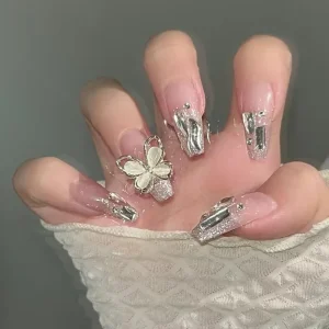 Press on Nails False Nails High Quality Artificial Fingernails French Almond Reusable Acrylic False Nails