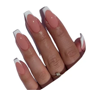 Press on Nails High Quality French Style Artificial Fingernails Many Shapes Tip False Nails ABS Stick on Nails