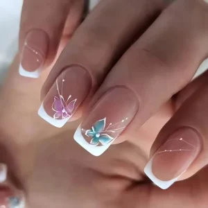 Press on Nails Machine Made 24pcs Full Cover False Nails Artificial Nails Set OEM ODM
