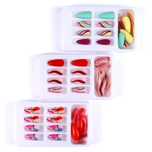 Press on Nails Medium Length Custom Press on Nail Boxes Press on Nail Stand Press on Designed Fingernails