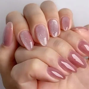 Press on Nails Medium Win Nails with Glue Artificial Fingernails Almond Reusable False Nails