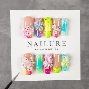 Press on Nails OEM Suppliers Gel Press on Natural Style Tip Nails Press on Coffin Artificial Finger Nail