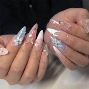 Press on Nails Set Customizable False Nail Kit for Nail Salon Home Manicure DIY Nail Art Beauty Supply