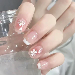 Press on Nails Short High Quality French Tip Press on Nails Factory Direct Sale