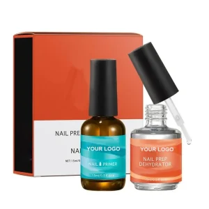 Private Label 2PCS 30ML Natural Nail Prep Dehydrator and Nail Primer Set for Gel and Synthetic Nails Fast Dry