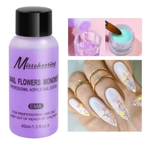 Private Label 40ml Professional EMA MMA Monomer Acrylic Nail Liquid Powder Non Toxic Crystal System for Nail Salon Manicure DIY