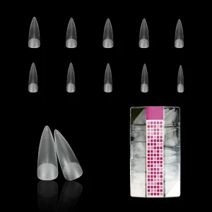 Private Label 500 Pcs box Clear Soft Gel Nail Tips Artificial Fingernails Extension Stiletto False Nails
