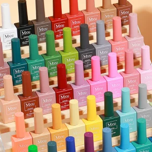Private Label 60 Colour Semi Permanent Gel Polish Set 15ml Vegan Manicure Kit Custom Logo Nail Gel Polish Set