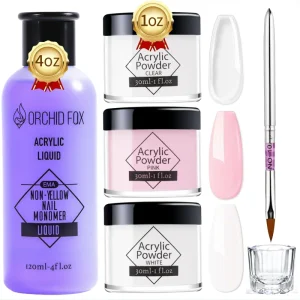 Private Label Long Lasting Fast Drying Crystal Clear Acrylic Liquid and Powder Nail Extension Kit for Salon