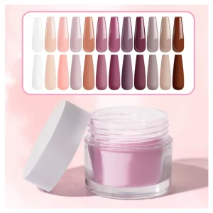 Private Label Long Lasting Non Toxic Hema Free Dipping Powder Nail Salon Bright Nail Acrylic Powder