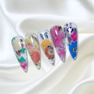 Private Label New Arrival UV Led Foil Gel Foil 3D Sticker Paper Gel Clear Color Transfer Foil Gel for Nail Design