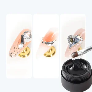 Private Label Super Strong Rhinestone Glue Gel Nail Art Adhesive for Crystals Diamonds Charms 3D Bling Nail Decorations