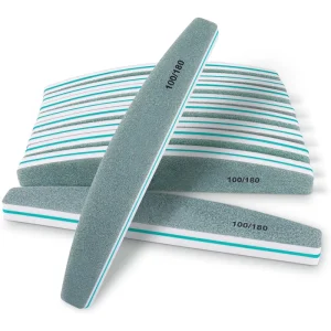 Professional 100 180 Grit Nail Shine Files Durable Strong PP Board Sponge Nail Buffer File