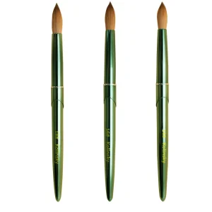 Professional 100% Kolinsky Acrylic Nail Brush with Metal Handle Pinched Head Design for Effective Nails Care