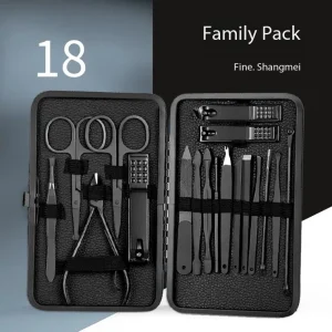 Professional 16pcs Stainless Steel Nail Care Tool Kit for Men Women’s Manicure Pedicure Set with Luxurious Box