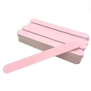 Professional 240 240 Grit Wood File Semipermanent Nail Polish Tool 20pcs set Pink Sandpaper Nail Buffer Custom Logo Emery Board