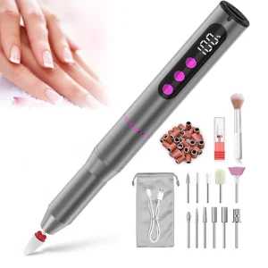 Professional 35000RPM Portable Rechargeable Electric Nail Drill Machine for Manicure & Pedicure