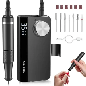 Professional 35000RPM Strong Electric Grinder Original Display 210 Nail Drill Machine Portable for Nail Care
