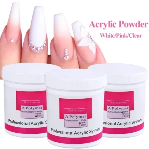Professional 3D Carving Nude Clear Acrylic Powder Set 120g 2oz Private Label OEM ODM Nail Art Extension Acrylic Powders Vendors